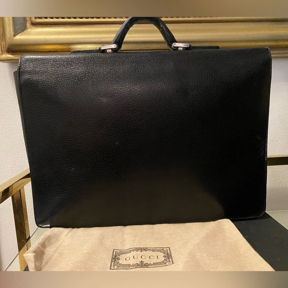 Gucci leather briefcase